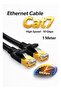 كابل إيثرنت Cat7 عالي السرعة 10 جيجابت في الثانية RJ45 LAN متوافق مع PS5، PS4، Xbox، الكمبيوتر الشخصي، اللابتوب والراوتر - 1 متر
