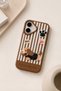 iPhone 16 Compatible 3D Dachshund Dog Figured Striped Silicone Phone Case - 5