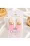 Luxurious Elegant Marble-Like Pink White Pearlescent Bone Dangle Earrings Tarnish-Resistant Gold Gold Steel - 3