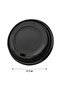 100Pcs Coffee Cup Lids-Disposable Coffee Lids Paper Cups for 12 oz 14 oz and 16 oz Squat Cups, Dome Cup Lids for To-Go Beverages, Expresso, Tea, Hot Chocolate-Black - 2