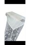 Velvet Tablecloth for 8 People with White Lace - 8