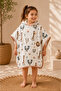 Hooded Kids Poncho Safari Patterned Soft Plush Beach, Pool and Bath Poncho Quick Drying Kids Towel