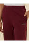 Women Burgundy Wide Leg Active Pants - 4