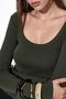 بلوزة نسائية قصيرة بأكمام طويلة من BUSEM - 4