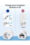 2Pcs EU to UK Plug Adapter, Europe Schuko 2 Pin to 3 Pin UK Travel Adaptor, European Euro. - 2