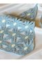 Light Blue Daisy Patterned Summer Bandana, Knitted Patterned Bohemian Bandana & Waist Scarf - 4