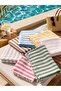 Peshtemal 100% Cotton Viscon 90X170 Striped Quick Drying, Extra Light Tassel Beach, Pool and Bath Peshtemal - 3