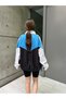 Women's Color Blocked Zippered Oversize Windbreaker Jacket Street Style - 2