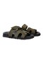 Women's Strappy Suede Slippers 215555 Khaki - 4