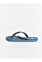 Peak New Season Navy Blue Printed Men's Flip Flops - 2
