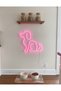 Köpek Figürlü LED Neon Duvar Tablosu | Pembe Aydınlatmalı Modern Dekor | Çocuk Odası - 5