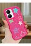 Vivo Y56 Compatible Case Camera Protector Red Silicone Couple Phone Case Star Pattern