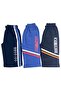 Children's Boys Combed Cotton Capri Sweatpants with Stripes Set of 3 - 3