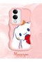 Vivo Y29T 5g Compatible Case Camera Protector Pink Silicone Couple Phone Case Line Pattern - 2