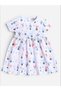 Girls Floral Print Cotton Dress – Short Sleeve Summer Daywear - 5