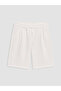 Lcw Kids White Regular Fit Boys' Shorts with Elastic Waistband - 2