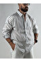 Striped White Men's Shirt Coc3274