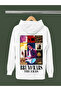 Bruno Mars Printed Cotton Long Sleeved 3-Yarn Hooded Sweatshirt