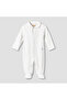 Cotton Collared Long Sleeves Sleepsuit with Snap Button Closure - 2