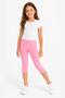 95% Cotton 3-Piece Girls' Leggings Set, Long, Capri and Shorts Models - 3