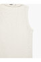 Slim Fit Round Neck Sleeveless Semi-Transparent Floral Lace Blouse - 3