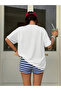 Women's Red Pepper Printed Oversize 100% Cotton T-Shirt - 2