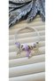 Steel Purple Charm Detail Women's Bracelet – with Sea Star, Oyster, Ribbon and Flower Figures - 3