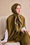 Twill Silk Scarf Royale Shawl Pattern Green 90X90 - 5
