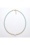 Crystal Bead Women's Necklace Gold Dorika Bead Detailed Turquoise Pearl Jewelry - 4