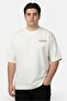Men Crew Neck Short Sleeve Embroidered Logo T-Shirt, Off White