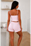 Women's Striped Strap Tank Top and Shorts Set Comfortable Combed Cotton Home Wear Summer Set - 4