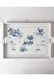 Savais Rectangular Knitted Tray - Blue/White - 6