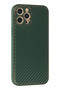 Ilkestor iPhone 12 Pro Max Case Coco Carbon Silicone (125429) - Green - 2