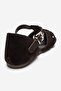 Alina Brown Suede Genuine Leather Women's Sandals - 5