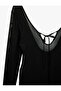 V-Neck Long Sleeve Slim Fit Tulle Beach Dress - 3