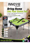 INNOV8 Whiz Games 32-Inch Kids Pool Game Table with 4 Metal Long Legs, Easy Ball Return, Smooth Green Felt Surface, 2 Cue Sticks, 16 Pool Balls, Triangle Rack, Indoor Family Game, Ages 5+
