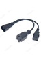 fengyidz IEC 320 C14 to US Nema 5-15R + C13 Power Y Type Splitter Adapter Cable C14 to Dual Outle... - 2
