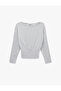 Cotton Boat Neck Long Sleeve Striped T-Shirt - 6