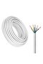 5-Core Electrical Cable Wire, White PVC Insulated, Flexible Cable for Automotive Wiring (20 Meter, 2.5MM)