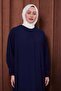 Navy Blue Button Closure Ferace - 2