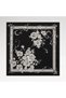 Milano Women's Baroque Rose Patterned Tivil Silk Scarf Black 90X90