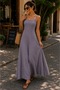 Women's Daily Comfortable Fit Long Dress with Straps – Non-Iron Wrinkle-Free Fabric My3535 - 3