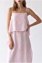 2198 Women's Flounce Modal Lined Strap Maxi Dress Pink - 2