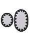 Gray 2-Piece Lace Non-Slip Leather Based Oval Bath Mat Set with Laces, Washable Bath Set Piera - 2