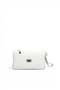White - Women's Crossbody Bag with Gray Logo Sp1291 - 7