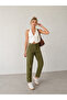 Mamaliga Khaki Mom Jeans Boyfriend Linen Trousers - 2