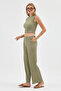 Poplin Regular Fit Elestane Top and Bottom Set # 25211 - 3