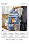 4-Piece Set of Cute Backpack Women's Bag Lightweight Elementary School Students Girls Large Capacity - 8