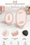 Powder 2-Piece Lace Non-Slip Leather Based Oval Bath Mat with Tassels Washable Bath Set Regio - 3