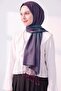 Double-Sided Silk Shawl Eggplant Purple - 2